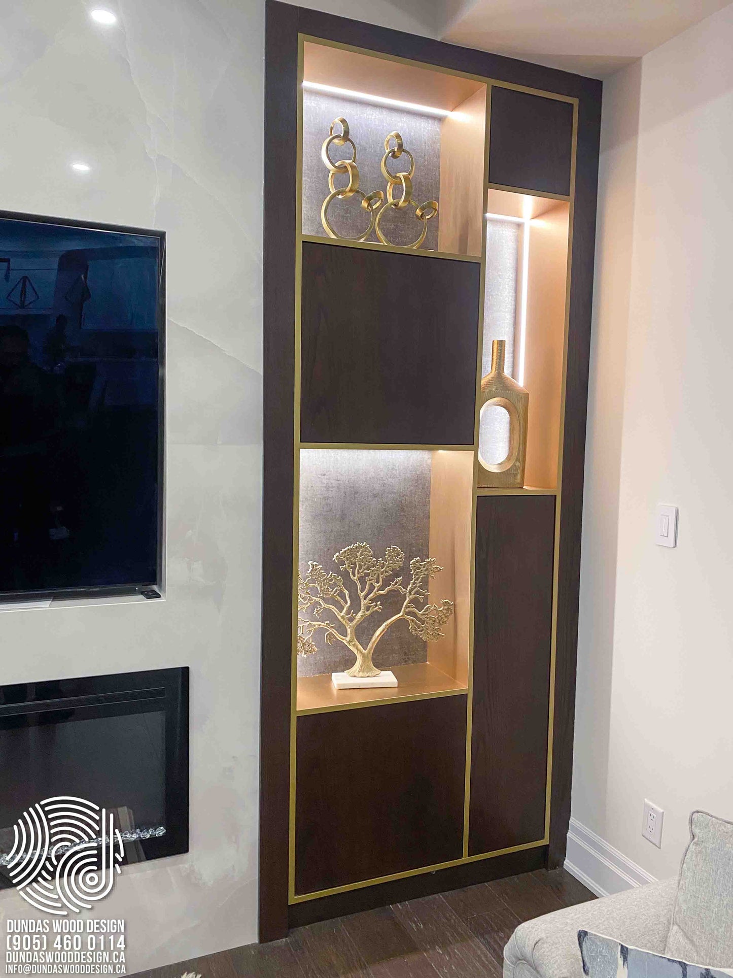 Modern Entertainment Center with Custom TV Stand