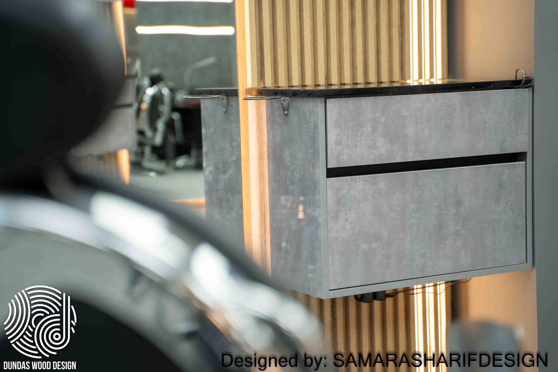 Sleek & Modern Custom Barbershop Interior