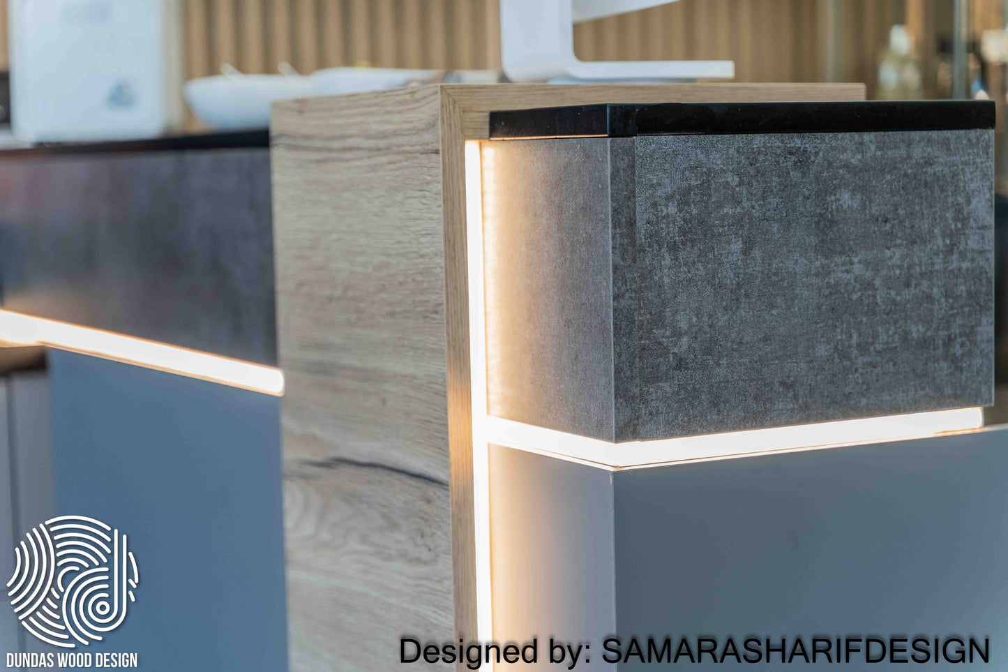 Sleek & Modern Custom Barbershop Interior