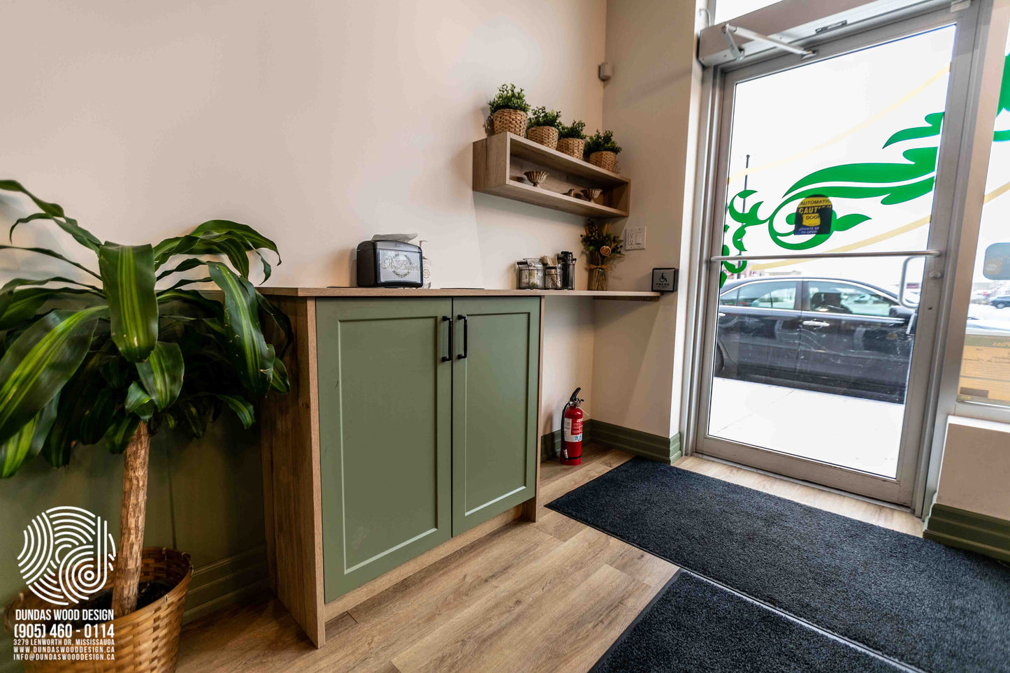 Inviting Cafe Interior with Custom Wood Elements
