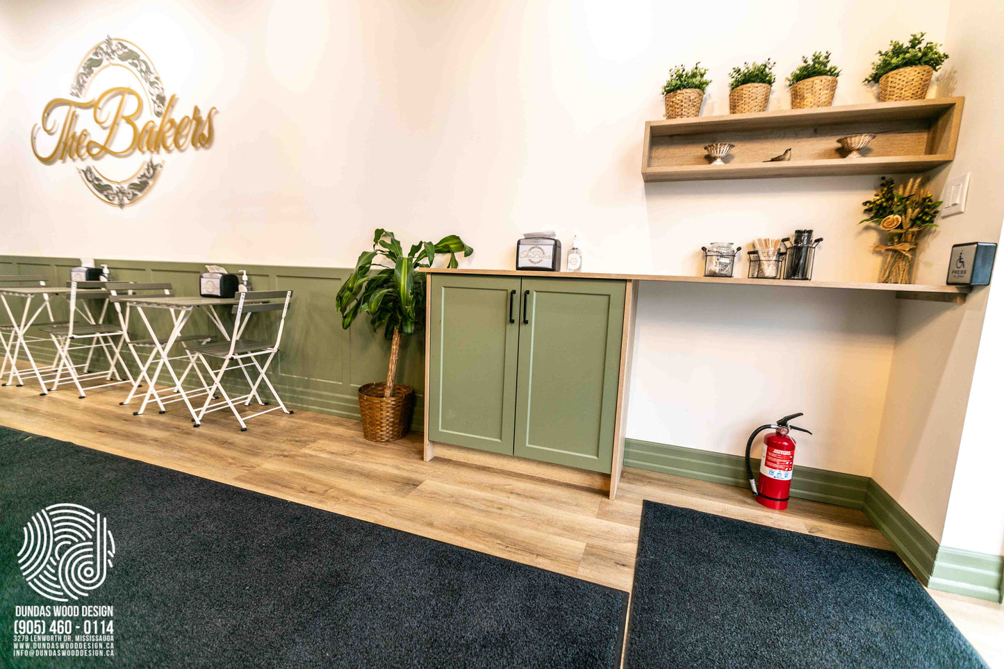 Inviting Cafe Interior with Custom Wood Elements