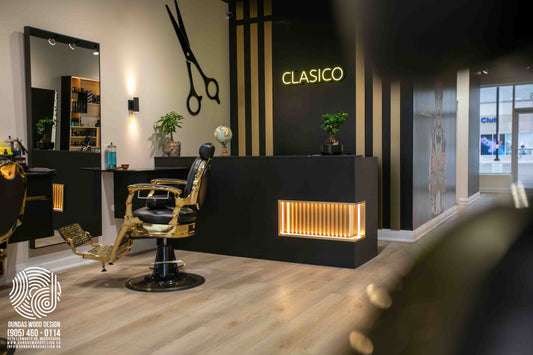 Luxurious Barbershop with Custom Features