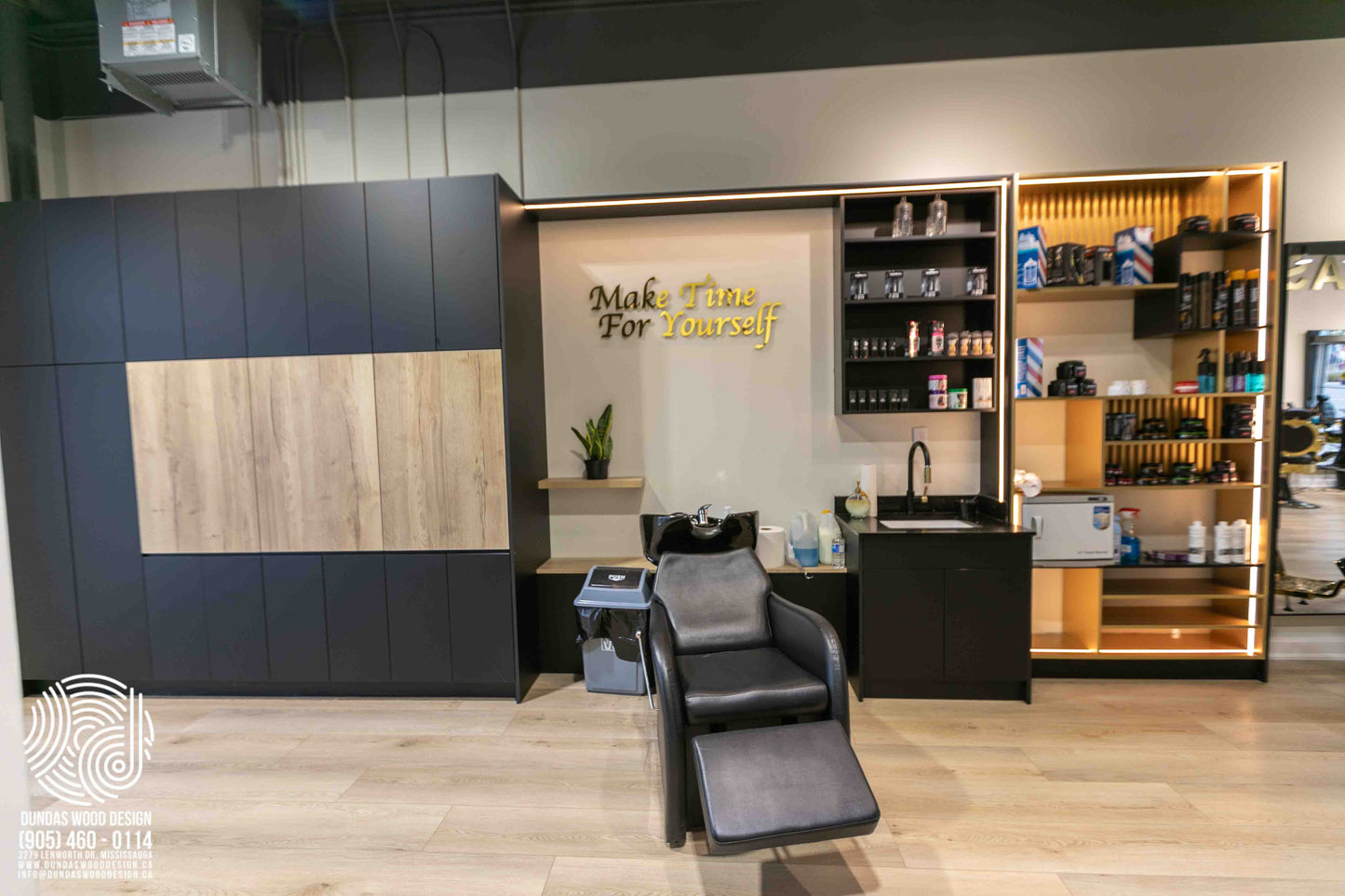 Luxurious Barbershop with Custom Features