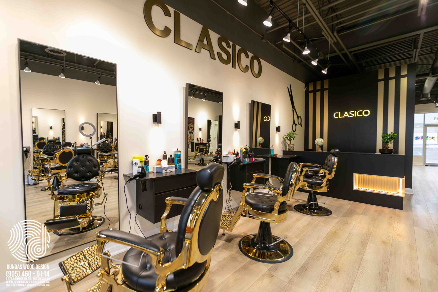 Luxurious Barbershop with Custom Features
