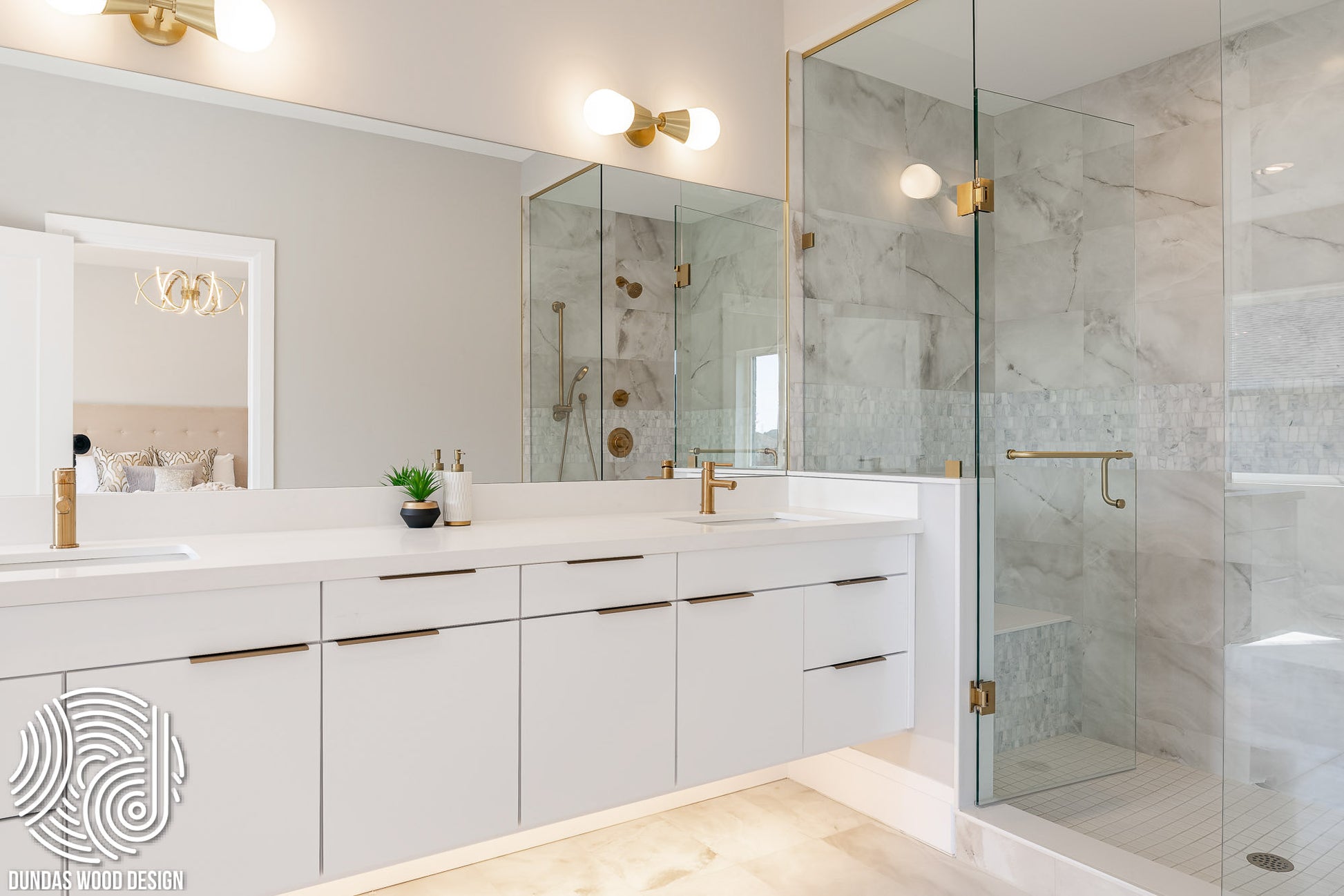 Modern Wall Mounted White Bathroom Vanity