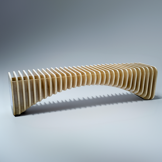 Parametric wooden bench